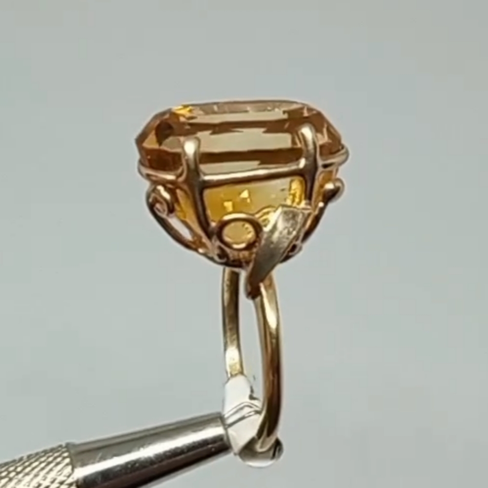Natural Citrine and 14k Yellow Gold